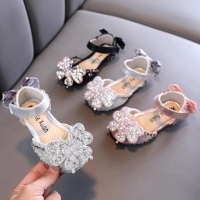 China 2022 spring girls shoes and blingbling MARY JANE FLAT children's shoes spring new autumn children's stylish bow shoes children's shoes for sale