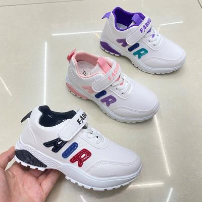 China HOT children's sports shoes flat 2-13 years old boy and girls soft soled casual white shoes for children new fashion sports shoes customization for sale