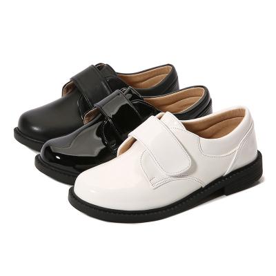 China White Children's Casual Shoes Student New Stylish Little Boys' Shoes High Quality Leather Kids Flat African Black School Sports Shoes for sale