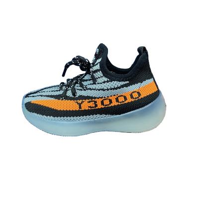 China Flatbed 2021 Kids Non Slip Running Shoes Breathable Mesh Yeezy Lightweight Sport Shoes Casual KIDS Custom Made for sale