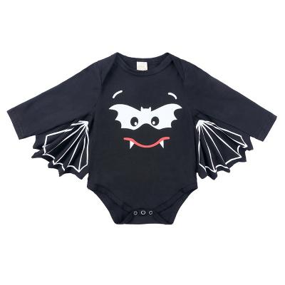 China Sleveeless 2020 Cute New Halloween Bat Printing Wing Sleeve Jumpsuit Cloth Baby Long Sleeve Rompers for sale