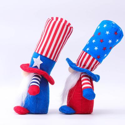 China Patriotic Gift USA Independence Day Plush Gnome Dwarf Ornaments for 4th of July Home Decorations for sale