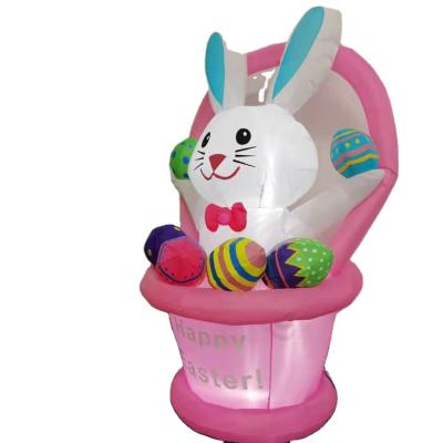 China Reusing Personilized Home Party Club Festival Spring Decoration Dress Gift Inflatable Pail Basket Color Egg Gnome Easter Bunny for sale