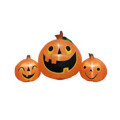 China Waterproof Wholesale Commercial Outdoor Animated Bouncer Yard Decorations Built In Inflatable Ghost Lighthead Halloween Pumpkins Small for sale