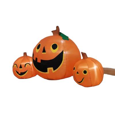 China Wholesale Halloween Pumpkin 1.5M Long Inflatable Models 3Pcs Waterproof Decorations Yard Factory Folding Inflatables Pumpkin Head for sale