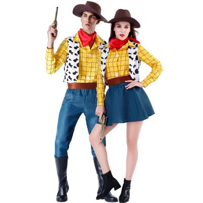 China Polyester Cosplay Character Family Party Woody Fancy Dress School Performance Costume For Adult for sale