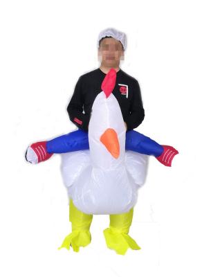 China 190T Polyester Inflatable Funny Costume Chicken Costume Adult Mascot Costume for sale