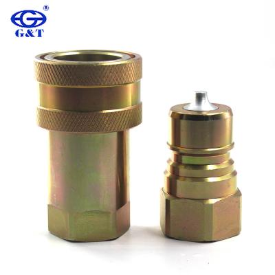 China Carbon Steel 1/2 Inch TNP BSP Hexavalent Chrome Salt Spray Test 96 Hours Double Cut Hydraulic Quick Connects Quick Pipe Fittings for sale