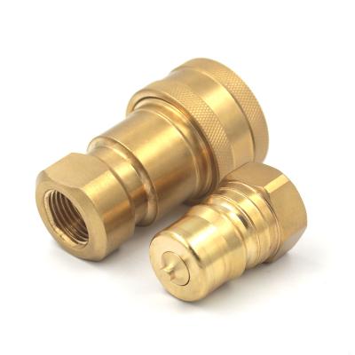 China KZD 1/2 Inch ISO7241-1B Parker 60 Brass Copper Double O Ring Exchange Quick Coupler For Water And Air Pipes for sale