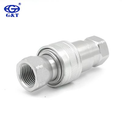 China AG Machinery GT-C1 1/2 Inch TNP BSP Agriculture Carbon Steel Pioneer Style Tractor Use Hydraulic Quick Coupler for sale