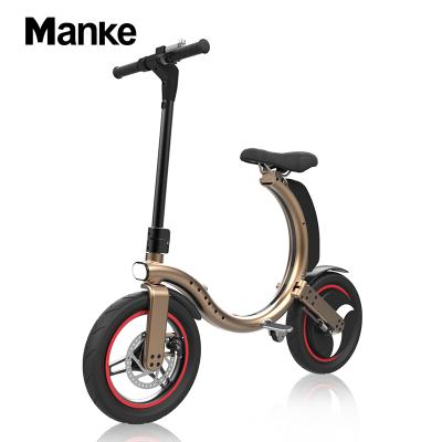 China Aluminum alloy Manke 35km/h high quality popular and fashionable Max Speed ​​14inch 450W Mini Foldable Electric Bicycle from MK114 on hot sale for sale