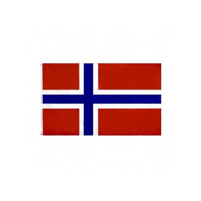 China Custom Decoration Norwegian Flags 3x5 100% Polyester Blue Nor Cross Norway Running Red Flag for sale