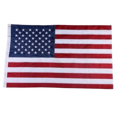 China National Stock Flag 3x5 ft 100% Polyester Printed Polyester American Flag Embroidered Outdoor Custom Flag Embroidery for sale