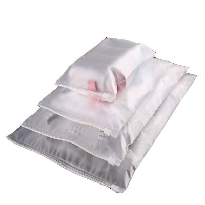 China Recyclable Custom Opp PVC Zipper Tote Clothing Bag With Your Own Logo , Zip Lock Frosted Bags for sale