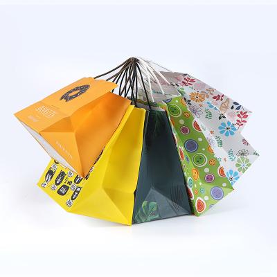 China Wholesales Brown Logo Printed Cheap Recycled Custom Food Packaging Brown Shopping Paper Bag Biodegradable With Twisted/Flat Handles for sale