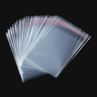 China Custom Printed Clear Self Adhesive Transparent Logo Garment Clothes Seal Plastic Pouches Opp Packaging Bag Moisture Proof With Custom Printing for sale