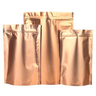 China Moisture Proof Gold Aluminum Foil Self Adhesive Plastic Packing Bags, Custom Packing Bags, Stand Up Food Pouch Packing Bags en venta