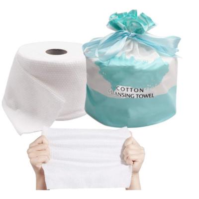 China OEM Custom Professional Soft Cotton Face Roll Tissue Cloth, Disposable Nonwoven Roll Dry Cloth 1 Pack Face Towel Pads for sale