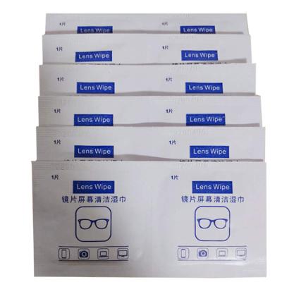 China Glass Eye Glass Cleaning Anti Fog Monocle Glass Cleaning Wet Cloth , Disposable Portable Eye Glass Glass Cleaning Wet Cloths for sale