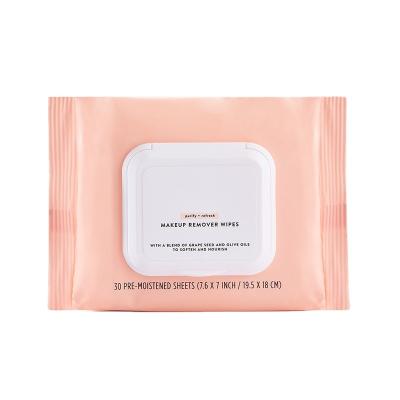 China OEM Custom Made Premium Facial Cleansing Towelettes, Simply Soft Female Makeup Remover Wipes for sale