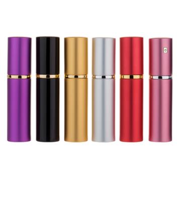 China 10ml Cosmetic Flat Surface Anodized Aluminum Perfume Cosmetic Tube Bottle Portable Perfume Toner Travel for sale