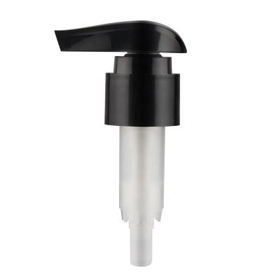 China Non Spill 24/410 Black PP Sprayer Liquid Cream Dispenser Lotion Pump Manual Pressure for sale