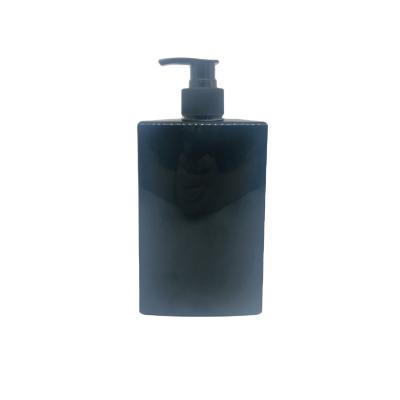 China Luxury Personal Care 400ml PETG Square Bottle For Shampoo Shower Gel And Lotion for sale