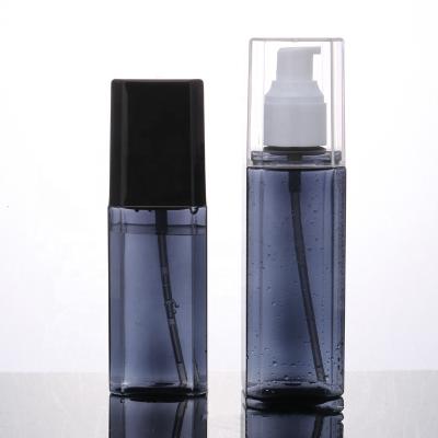 China 80ml 100ml 120mlPET Bottle Chemical Flat Press Cleansing Cream, Skin Care Spray Bottle for sale