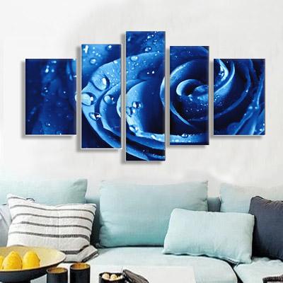 China Custom Wholesale Modern 5 Panel Print Canvas Painting For Living Room Wall Decor Landscape Decoration Home Wall Art for sale