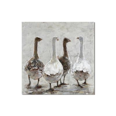 China Modern an artistic oil painting of a flock of geese is used to decorate the wall in the living room for sale