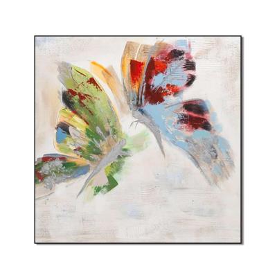 China Modern Abstract Butterfly Oil Painting Colorful Animal Painting For Living Room Poster Wall Art Nordic Wholesale for sale