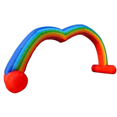 China Oxford Orient Inflatables Nylon Heart Rainbow Inflatable Arch Entry for sale