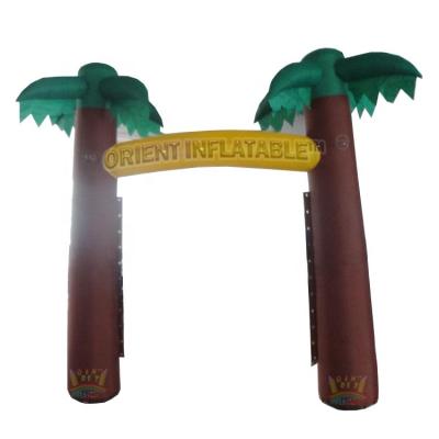 China Oxford Orient Inflatables Nylon Custom Event Palm Arch Door Inflatable Jungle Arch Door for sale