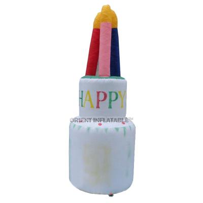 China Oxford Orient Inflatables Custom Sublimation Printing Nylon Patty Inflatable Happy Birthday Cake Model for sale