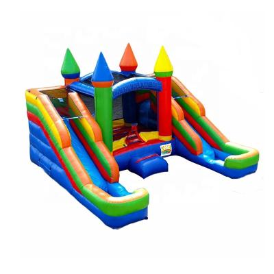 China Popular PVC Tarpaulin Orient Inflatables Combo Inflatable Bouncy Castle With Double Gliding Slides for sale