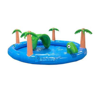 China Factory Customized PVC Turtle Pool Inflatable Jungle Pool For Kids Water Play for sale