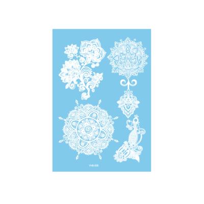 China White Ink Temporary Wedding Ink Bride White Henna Sticker Lace Tattoo Stickers Body For Temporary Tattoo for sale