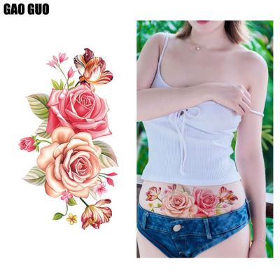 China 3D Flower Temporary Waterproof Body Sticker Temporary Tattoo for sale