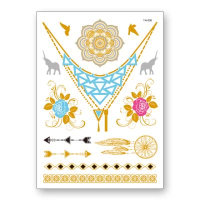 China Wholesale New High Quality Glitter Non-toxic Metallic Temporary Tattoo Sticker Temporary for sale