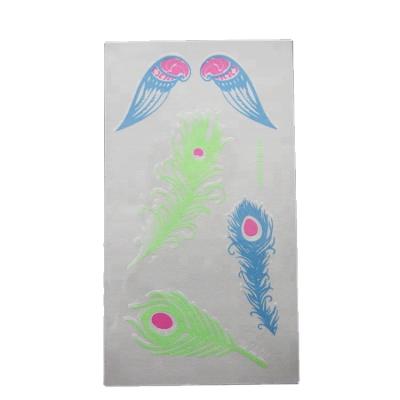 China Non-Toxic Wholesale Stocked Water Transfer Temporary Tatuajes Glow In The Dark Temporary Tattoo Sticker for sale