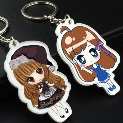 China Eco - Friendly Custom Double Side Printed Acrylic Charm Manufacturer , Acrylic Charm Key Chain for sale