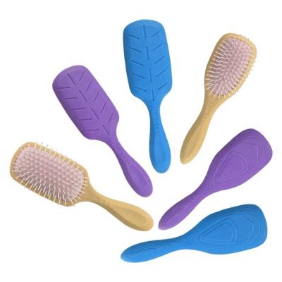 China New Design Cushion Logo Custom Manufacturers Cushion Portable Hair Scalp Massager Plastic Women Hair Care Wholesale Wet Dry Massage for sale