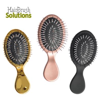 China Wholesale Portable Plastic Detangling Baby Brush New Oval Custom Logo Hair Brush Travel Perfect Gift Handbag Mini Detangling For Woman for sale