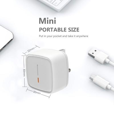 China New Arrival Mobile Phone QC 3.0 USB C Dual Port Wall Travel Charger Portable Mobile Phone Charger Palladium Type C Fast Charging Adapter for sale