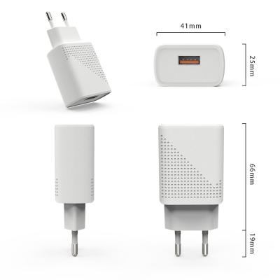 China QC 3.0 Quick Charge QC3.0 Wall Adapter Quick Charge QC3.0 Mobile Phone Charger 18W 3A Plug Mobile Phone EU/USA Charger for sale