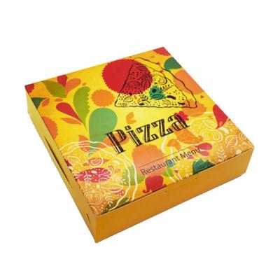 China Wholesale custom color printed design biodegradable pizza box carton food grade pizza paper for sale