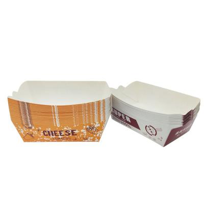 China Disposable Wholesale Custom Printed Disposable Fried Chicken Chips White Fries Disposable Cardboard Snack Box for sale