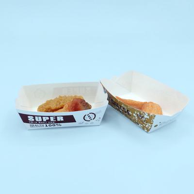 China Customized Disposable Logo Take Away Kraft Paper Snack Box Or White Card Food Box for sale