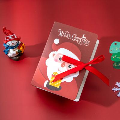 China Recyclable Christmas Sweet Eve Favor Present Gift Paper Candy Boxes Packaging With Ribbon Bow for sale