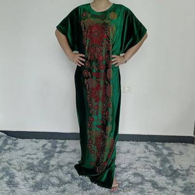 China Other Fashion Hot Sale Luxury Design Arabic Muslim Abaya Dress Evening Dress Short Sleeve Muslim Long Dress for sale